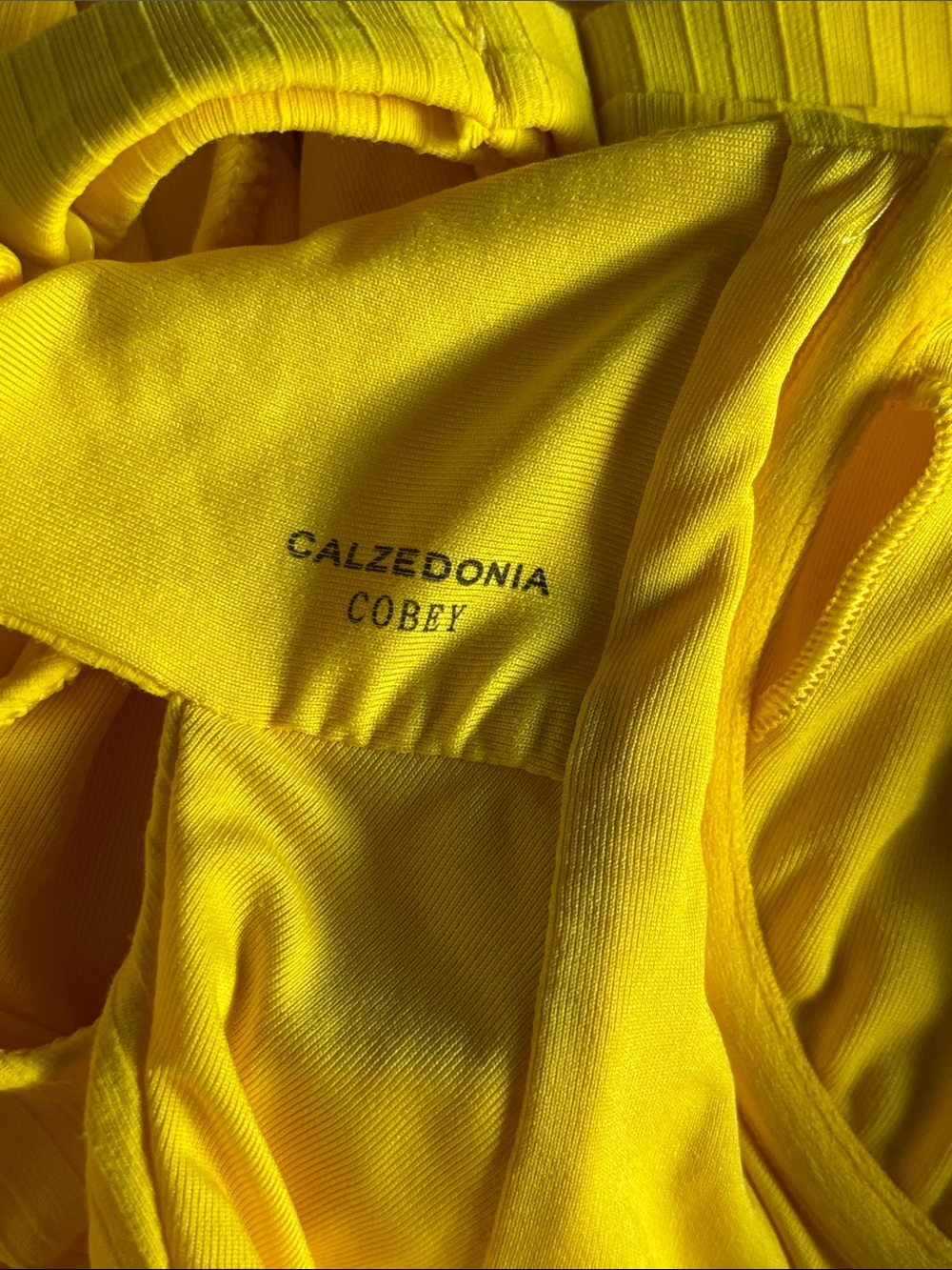 Calzedonia Cobey *YELLOW Ribbed One-Piece Swimsuit from Italia Size Small - Picture 10 of 10